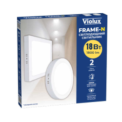 Frame-NS-18 квадрат Violux 18W 5000K IP20 1530LM світильник накладний (денне світло)