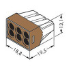 Клема швидкого монтажу WAGO 2273-206 (6 x 2,5 мм²)