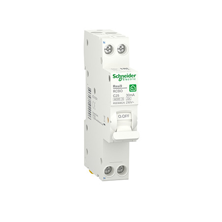Дифавтомат компактний 1P 25A 6KA 30mA Resi9