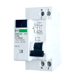 Дифавтомат FAP6-AC 2P 25A 30mA