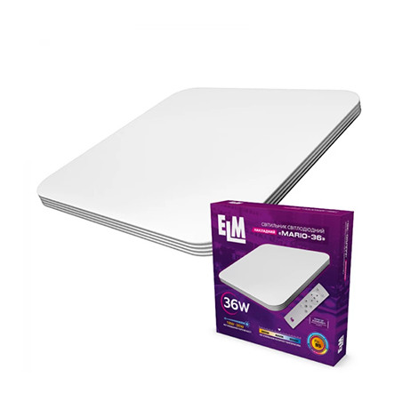 Mario-36 квадрат ELM 36W з пультом управління 3000-6500K IP20 1440-2880Lm світильник накладний (регульоване світло)