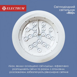 Rio-6 круг 6W 4000K IP40 480Lm світильник накладний (нейтральне світло)