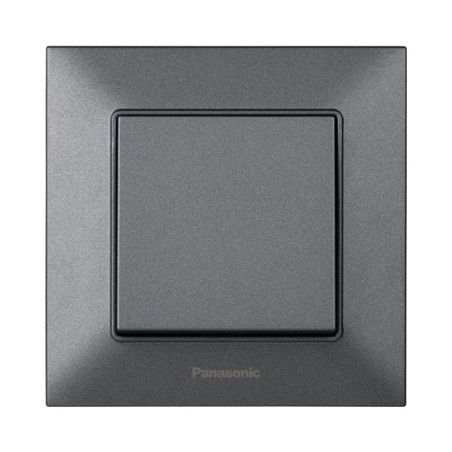 Вимикач одноклавішний Panasonic Arkedia Slim димчастий