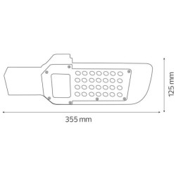 Консольний світильник ORLANDO-30 30W 4200K IP65 2829Lm