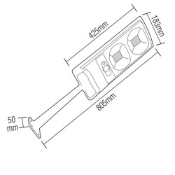 Консольний світильник COMPACT-30 30W на сонячній батареї