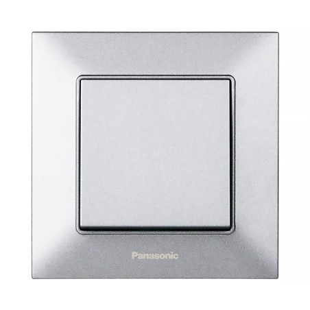 Вимикач одноклавішний Panasonic Arkedia Slim срібний