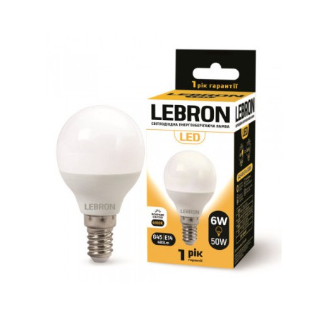 Lebron 6W Е14 4100K 480Lm мінікуля нейтральне світло