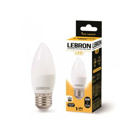 Lebron 6W Е27 4100K 480Lm свічка нейтральне світло
