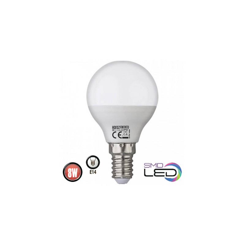 Horoz 8W Е14 3000K 800Lm мінікуля тепле світло ELITE-8