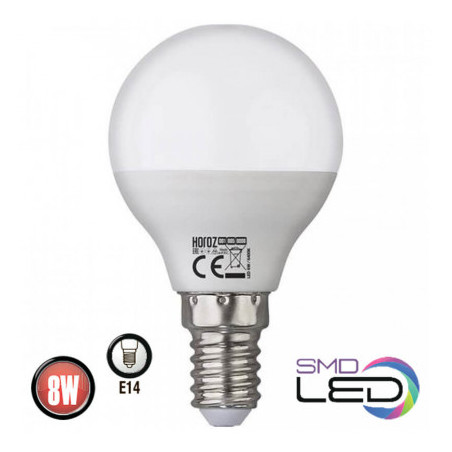 Horoz 8W Е14 3000K 800Lm мінікуля тепле світло ELITE-8