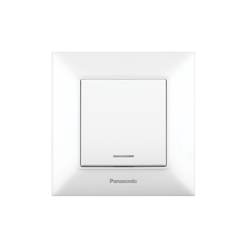 Вимикач одноклавішний Panasonic Arkedia Slim з підсвіткою білий
