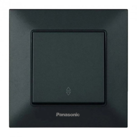 Вимикач одноклавішний прохідний Panasonic Arkedia Slim чорний