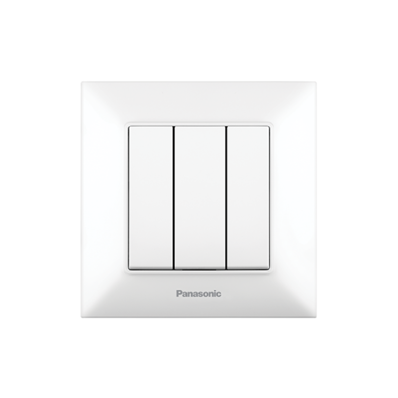 Вимикач на три клавіші Panasonic Arkedia Slim білий