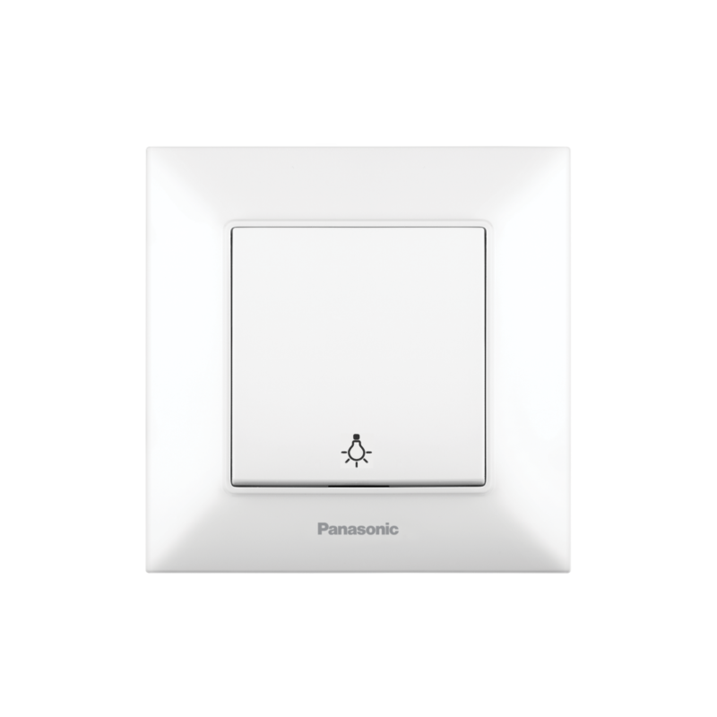 Вимикач кнопочний одноклавішний Panasonic Arkedia Slim білий